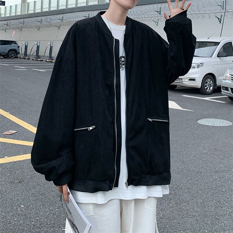 2024秋冬季新款港风鹿皮绒夹克男韩版潮流时尚外套A161-2-J03-P55,男装夹克,电商A161-2