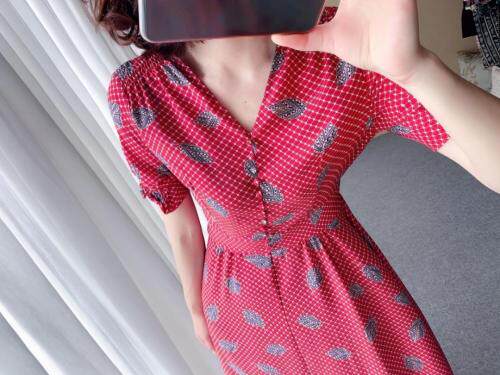 【夏季新品】真丝双绉连衣裙推荐，女装连衣裙，七七迷兰