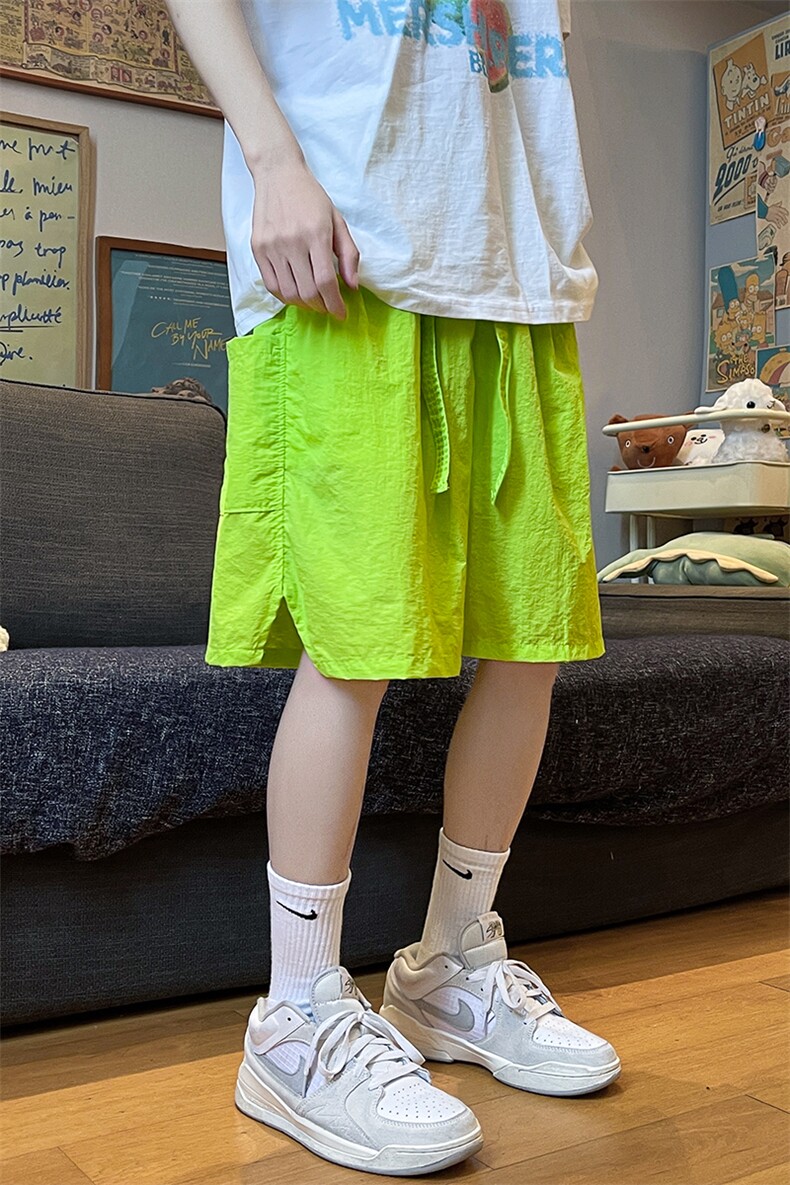 8XL-M特大码短裤男多巴胺冰丝裤户外速干五分裤工装裤DK1524P25,男装休闲裤,电商D206-1