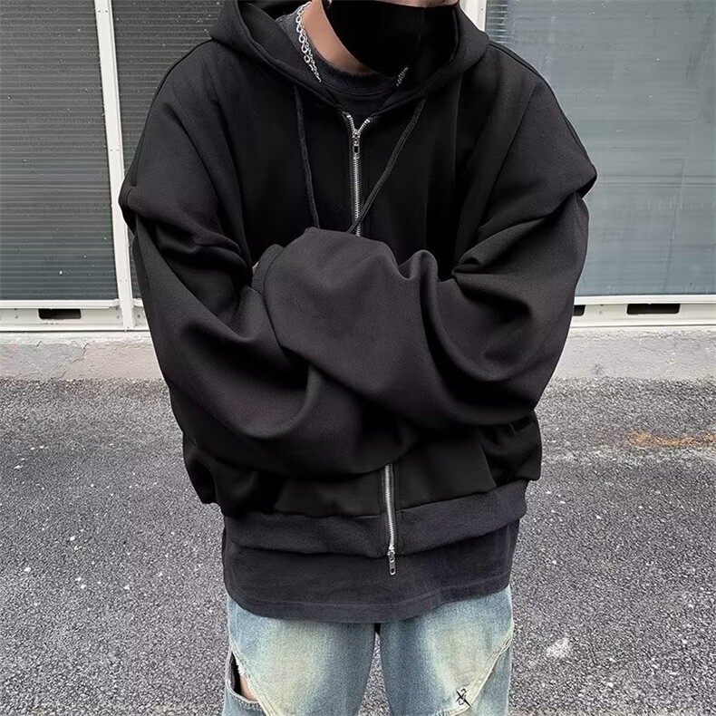 高街hiphop卫衣男连帽街头美式重磅潮痞帅上衣开衫外套WC440-P48,女装短外套,星座1008-2