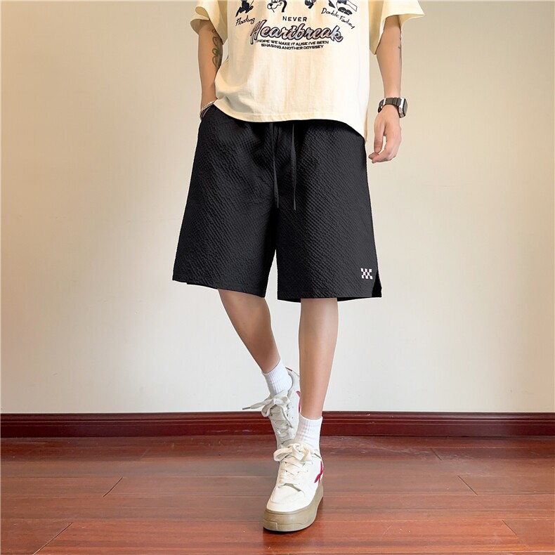 抖音品质夏季新款透气泡泡格设计宽松短裤B315-K25559-特p25控48,男装牛仔裤,电商B315