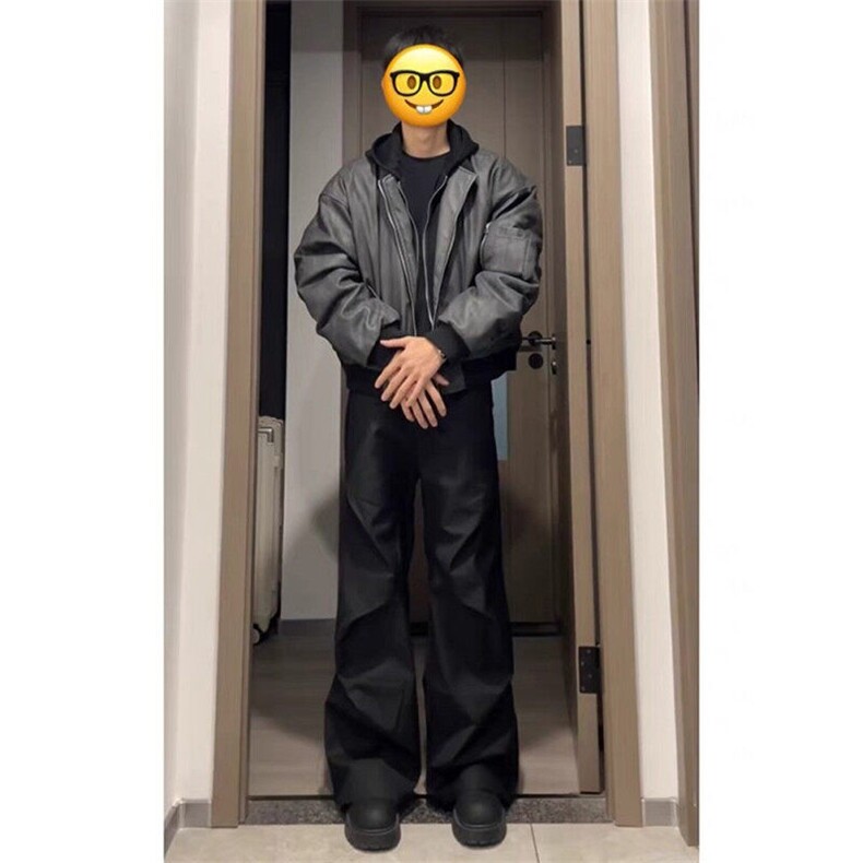 春季新款港风美式潮流原版做旧假两件连帽皮衣夹克insJK1425-P85,男装夹克,星座313A(原308A-2)