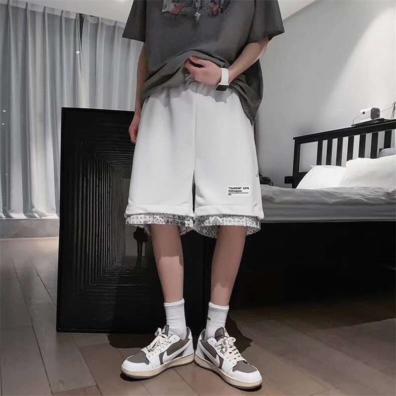 男春季潮流时尚假两件休闲短裤A707P20,男装休闲裤,星座1116-2