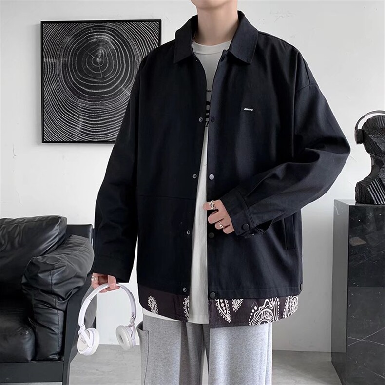 潮流夹克潮男春季假两件外套JK247P57,男装夹克,星座1116-2