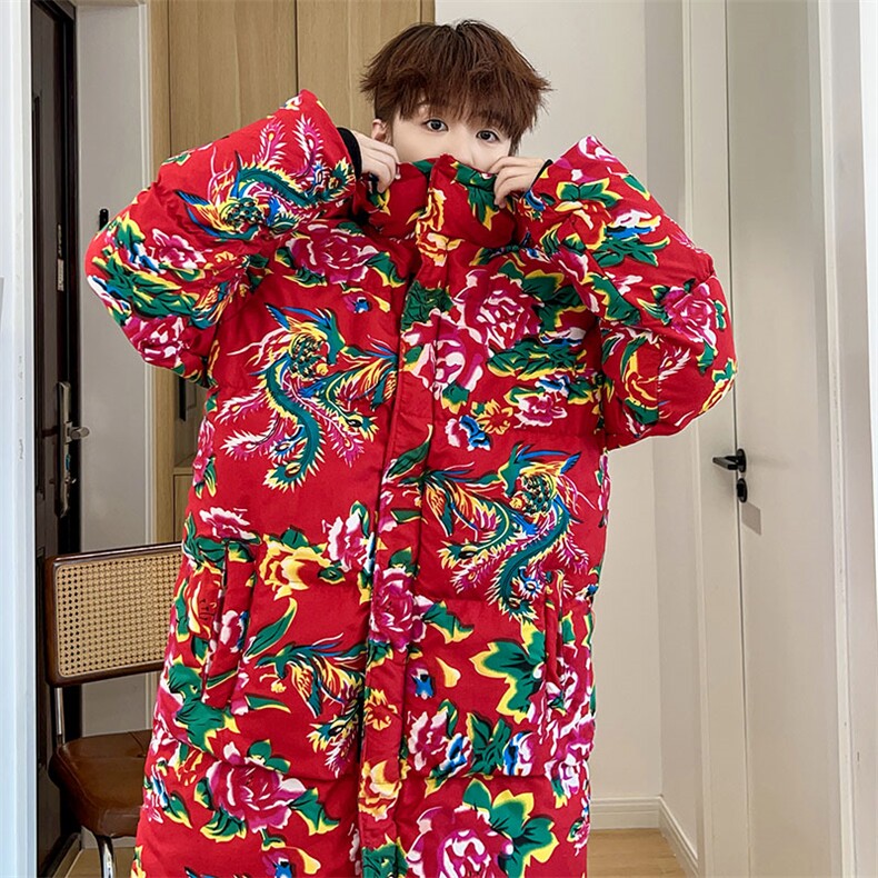 A5男女连帽中长款大棉衣保暖防寒棉服棉袄新中式团队上款大差价,男装棉衣,星座115A(原星座507）
