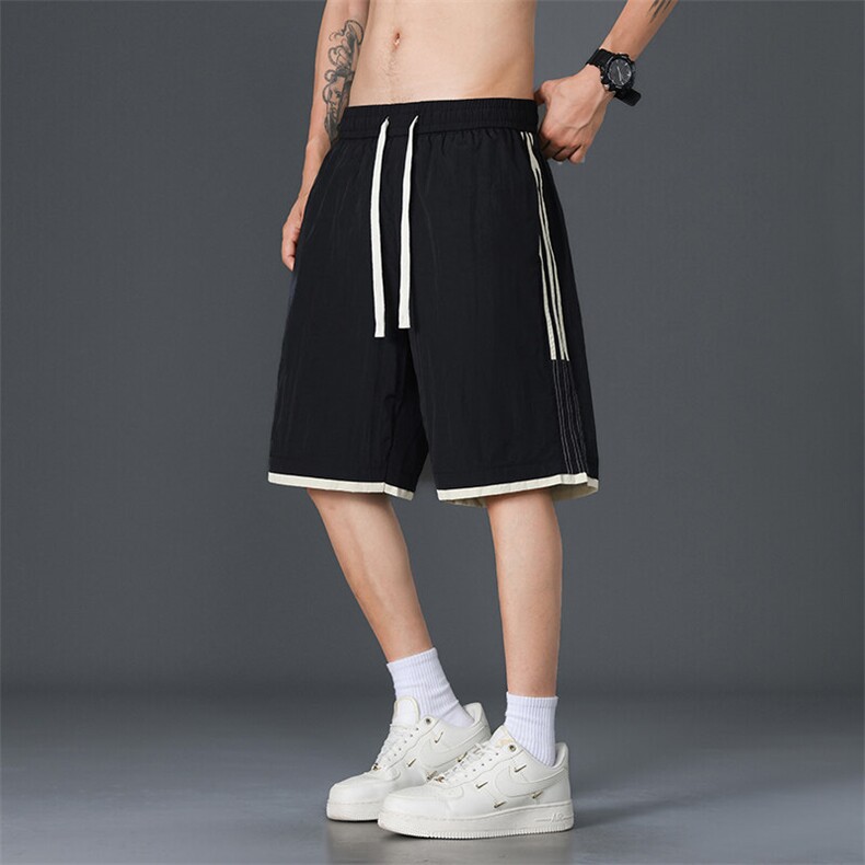 美式速干条纹运动短裤男2025夏季薄款休闲五分裤Q29137-特P25,男装牛仔裤,星座610（原A335）