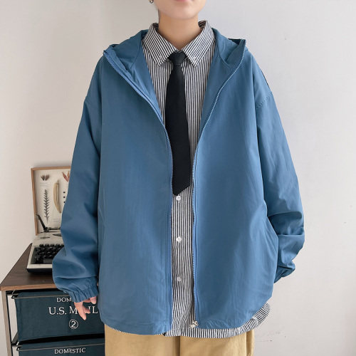 ！春秋新款港风休闲连帽夹克男宽松外套男装DJK200-P40,男装夹克,电商B371