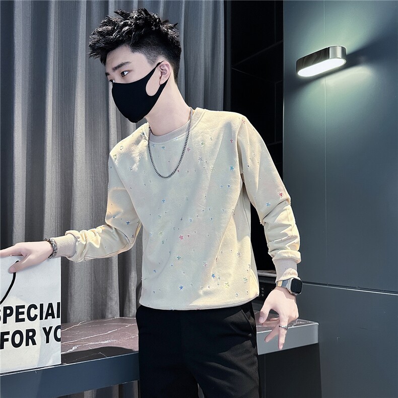 高级感星星刮烂扎染卫衣社会小伙店主风301C-WY59-特P58控88,男装卫衣,星座301C（原B323）