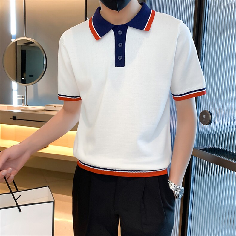 数据款主推POLO衫夏季百搭休闲时尚男士翻领针织衫短袖A409-1,男装Polo衫,电商A409-1