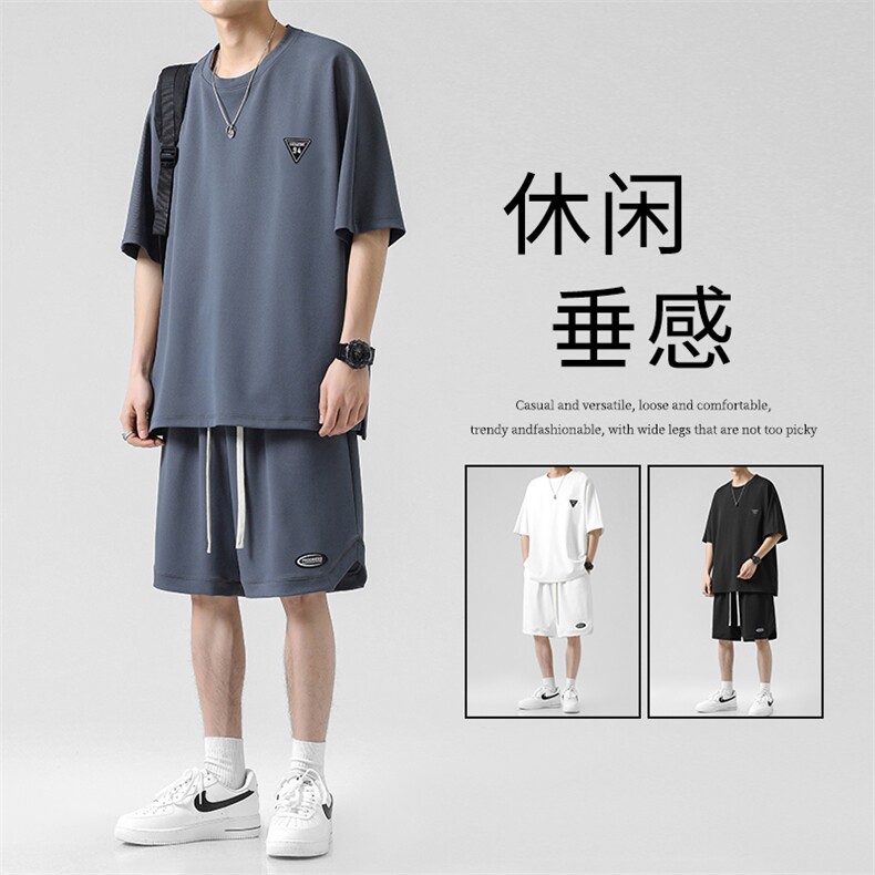 冰氧健身短裤夏装两件套凉感冰丝运动套装速干短袖 TZ12-特批70图片
