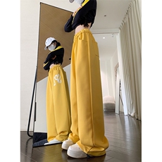 宽松休闲裤韩版潮流百搭裤子夏季薄款坠感阔腿拖地长裤K8043-P47，男装休闲裤，星座308B-2