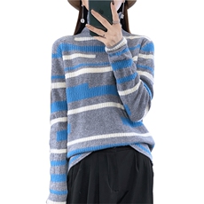 高领羊毛衫女薄款2024秋冬新款宽松大码套头长袖内搭打底衫，女装羊毛衫，蒙特羊绒