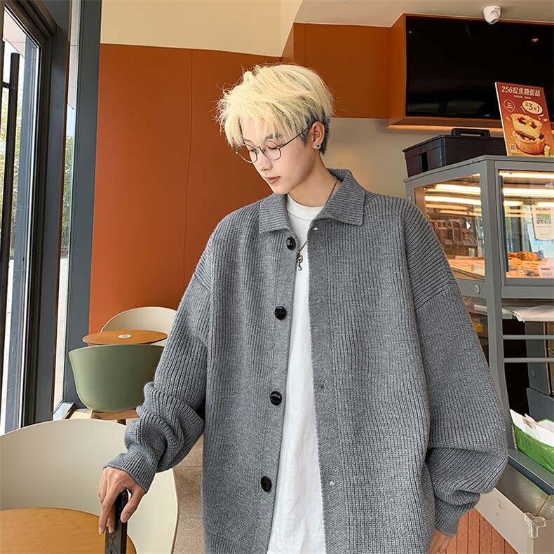 翻领扣子针织衫外套男毛衣开衫W8800-p65,男装针织衫/毛衣,星座1212