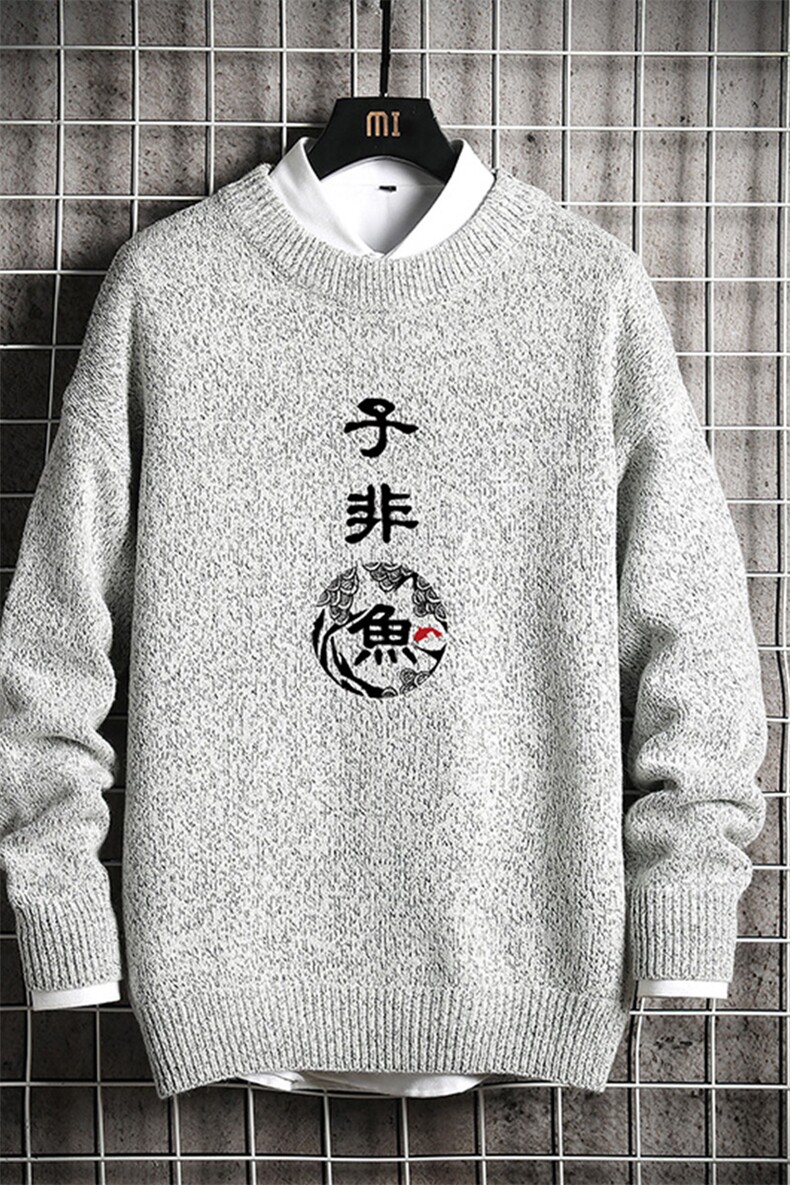 M19070-P45加绒款-P65加厚加绒毛衣男大码毛线衣男针织衫男线衫,男装针织衫/毛衣,电商A040A