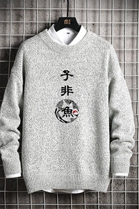 M19070-P45 加绒款-P65 加厚加绒毛衣男大码毛线衣男针织衫男线衫图片
