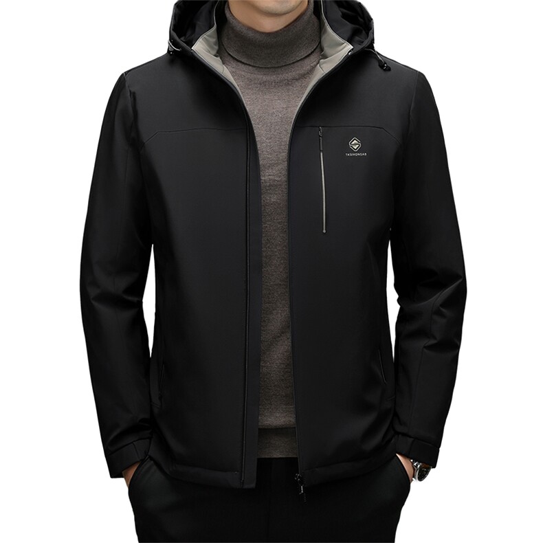 DF31801钱塘2020-2商务简约冬季厚款连帽中年男士羽绒服P225,男装羽绒服,钱塘207-2