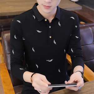 款9732新款青年男士polo衫翻领韩版打底保罗上衣图片