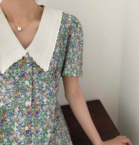 【现货】夏季新款韩版碎花连衣裙，女装连衣裙，one&two