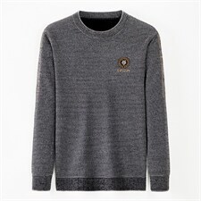 长袖男圆领2023冬季厚款休闲加绒卫衣中年男打底衫XX21903-P110,男装卫衣,电商B212（原钱塘6029）