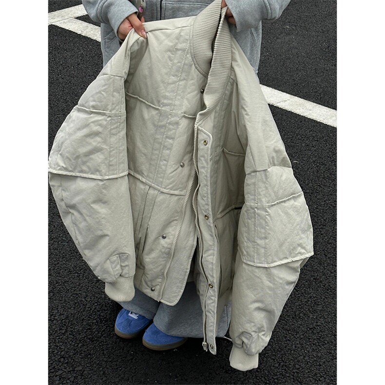 【有货】纯色拼接工装棉服机能棒球服棉衣棉袄外套MY63特P93,男装棉衣,星座908-1