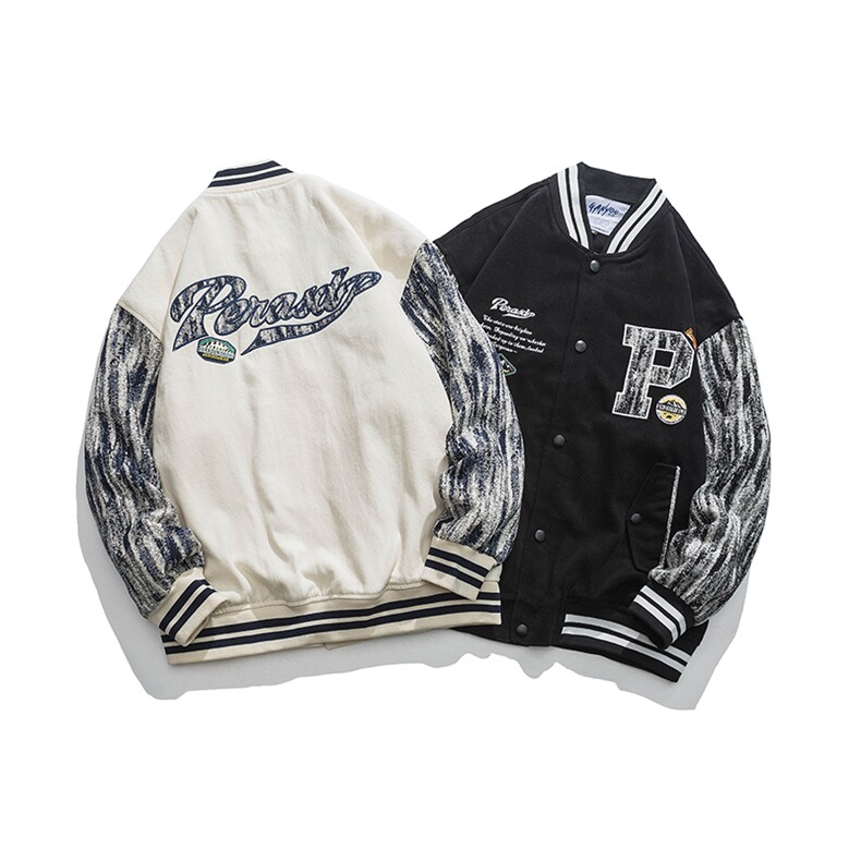 外27-2GANYOU日系拼接主推冲量棒球服JK05-P99图片