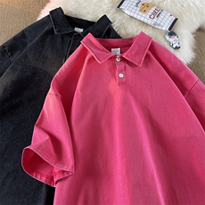 polo衫男夏季短袖t恤衣服高街潮牌潮流美式复古半袖XP77091-P45，男装Polo衫，电商A042