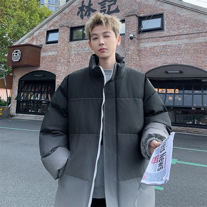 特批P85无差价冬款渐变立领棉衣外套男保暖设计感潮流棉袄M2904图片