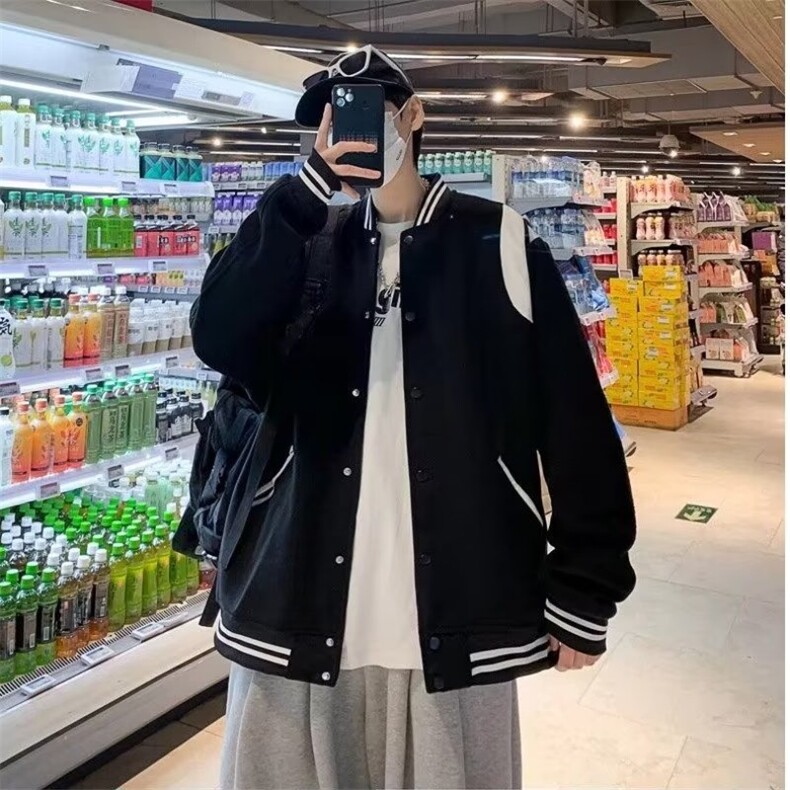 美式棒球服夹克男秋季痞帅外套设计感小众原创ins潮牌W6608-P50,男装夹克,星座412-1
