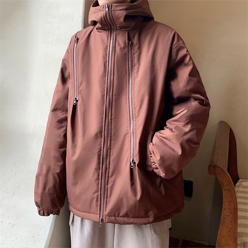 冬季冲锋衣港风潮加厚棉衣外套青少年保暖男装JK2810P85,男装棉衣,电商A086