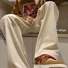 XZ616秋季新款百搭灯芯绒织带贴标拖地裤TY417P55控68，男装休闲裤，星座512A（原616）
