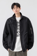 25春新款高街美式夹克宽松得物二开模特图现货C323-1-JK6004-P78，男装夹克，电商C323-1