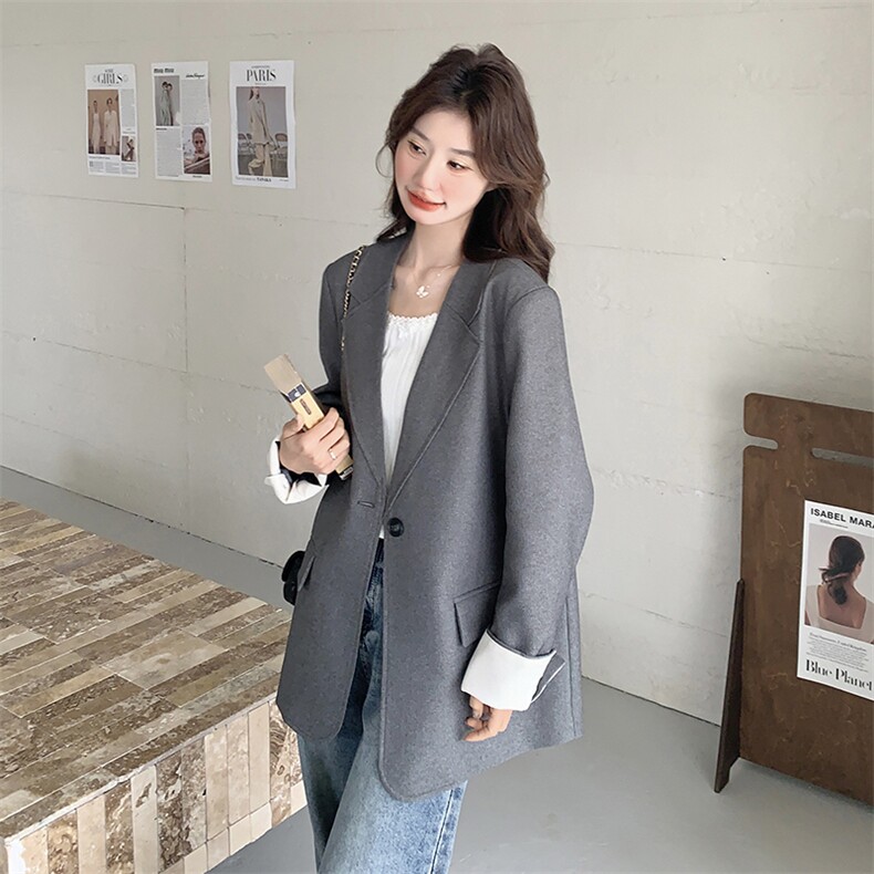 炸街减龄西装外套女2025春季新款英伦风宽松显瘦休闲小西服上衣潮图片