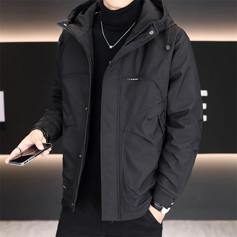 加棉加厚外套男士休闲连帽夹克潮流时尚男棉衣NM7932-P110,男装夹克,星座310B-3
