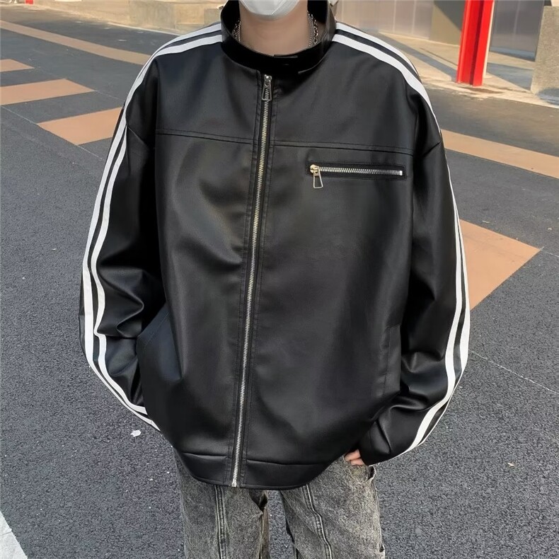 PU皮夹克美式秋冬季新款外套 J8231 P65图片