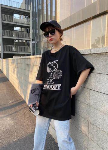 刺绣大版T恤，女装T恤，OU XI NI 欧希倪