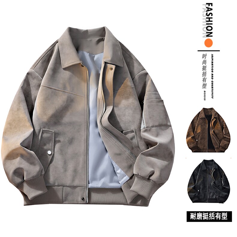 春秋2026新款潮流ins美式机车外套痞帅夹克男 A436-JK2680-P80图片