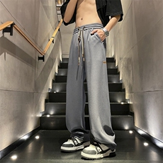裤子潮牌阔腿直筒卫裤运动复古休闲长裤K936特批-32，男装休闲裤，星座718-1