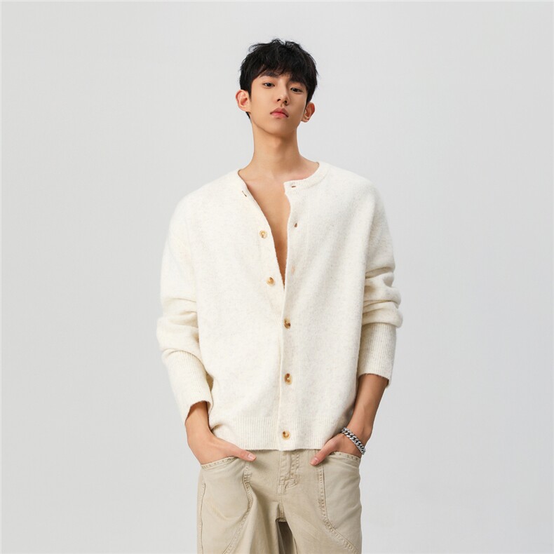 无影墙cleanfit1羊毛混纺针织开衫短款百搭休闲毛衣TM10-P69,男装针织衫/毛衣,星座1315