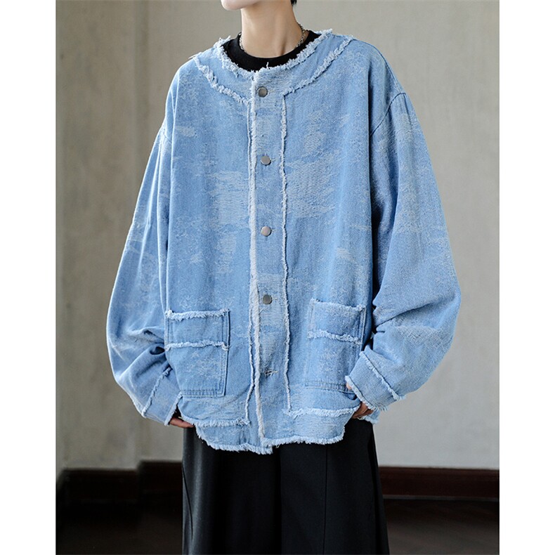 长袖牛仔短外套女春秋2025新款韩版大码宽松夹克上衣1944P57，男装工装外套，星座410-2