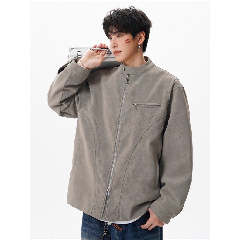 秋冬PU棒球服夹克痞帅百搭情侣外套LJ496P58,男装夹克,星座1112-1
