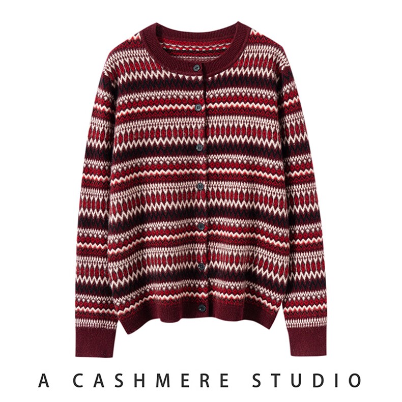 2025秋冬百搭时尚简约大麻花针织羊绒衫，女装羊绒衫，万品羊绒