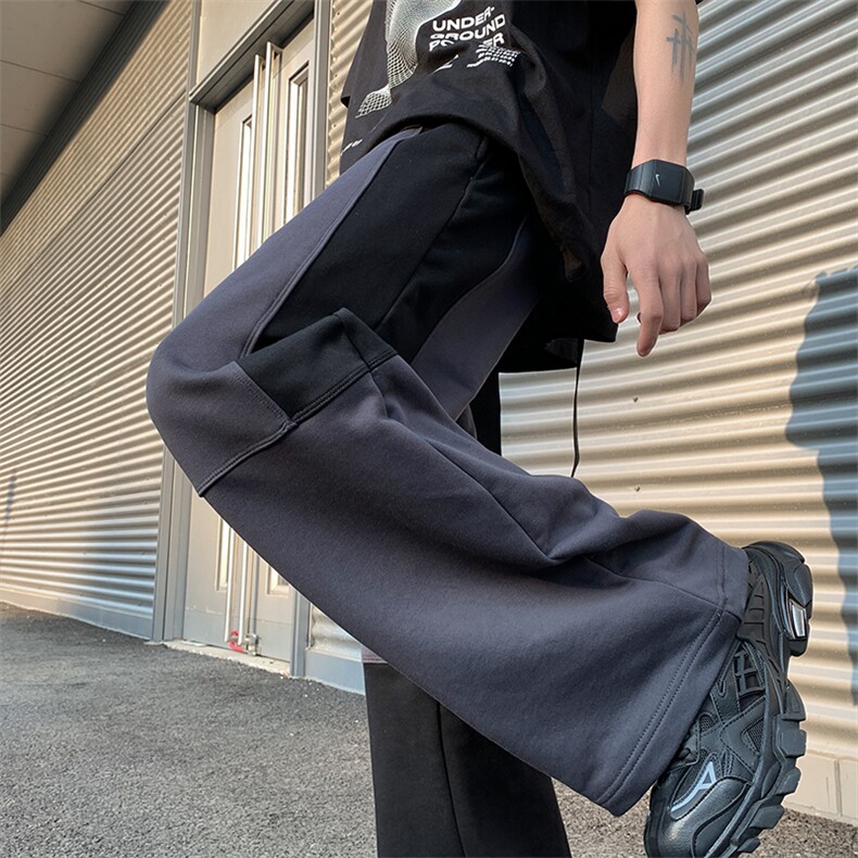 现货320克华棉潮流百搭撞色重磅卫裤DSA059-ZK7921-P60控78,男装休闲裤,电商A059