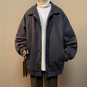 麂皮绒外套男男装夹克男士春秋款夹克麂皮绒330克双层W1155P65图片