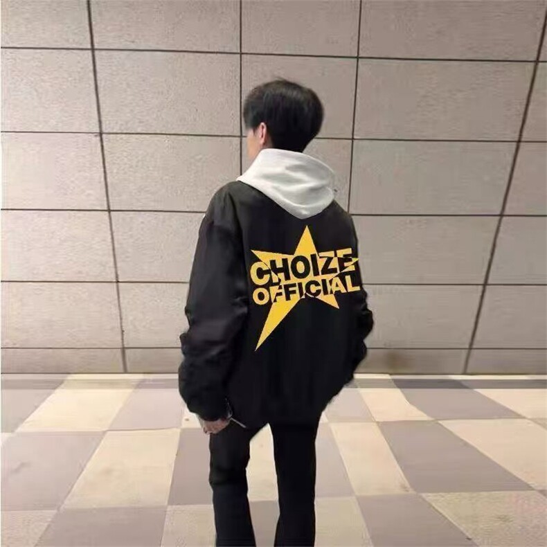 1506A/GA60/P40.9美式纯色夹克棒球服男春秋潮流情侣新款外套图片