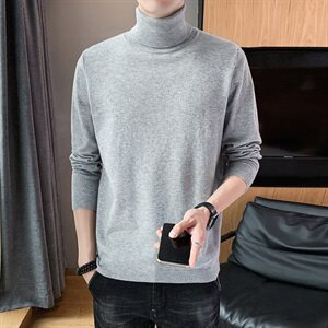 2021秋冬季新款高领毛衣男士韩版潮牌针织毛线打底衫外套DF65T