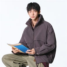 2025秋冬新款男士高品质加棉加厚夹克休闲棉衣外套男轻奢精品，男装夹克，电商D215