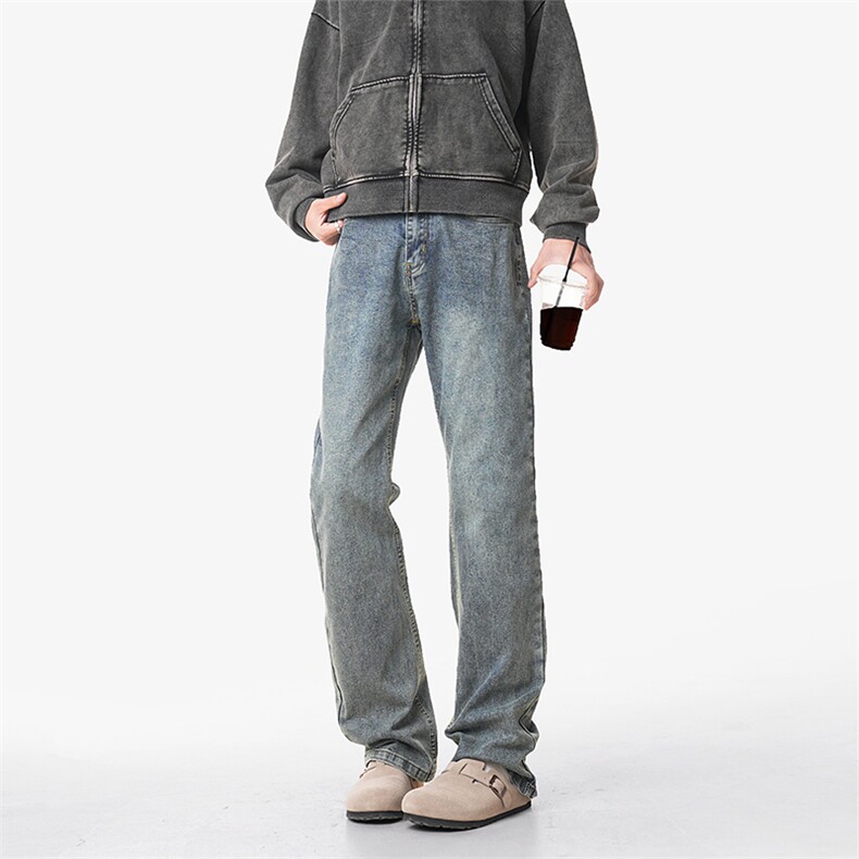 大货弹力复古蓝牛仔裤情侣裤XZ610A-1-YK3010-P55-控79,男装牛仔裤,星座610A-1