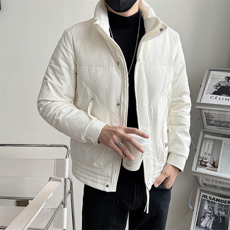 B353811P180白2022冬新款男士立领羽绒服小伙简约短款保暖控258,男装羽绒服,电商B353