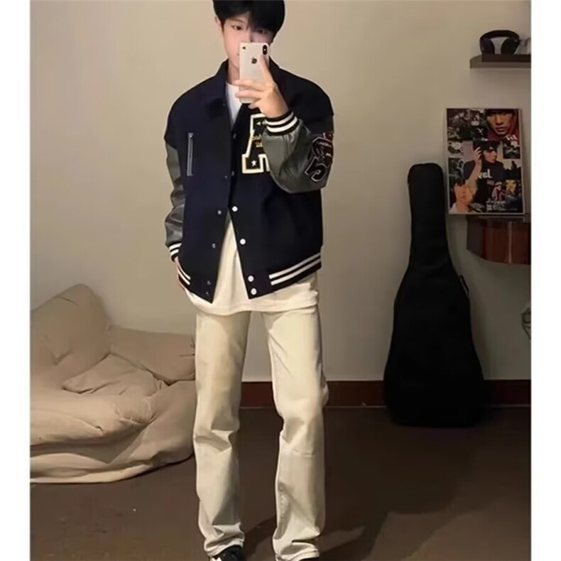 【有货】DJKA504-特批65潮牌刺绣棒球服外套男秋百搭宽松情侣夹克,男装夹克,星座603-2