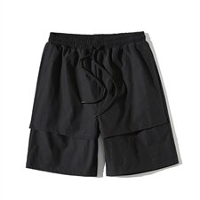 2021夏季新沙发墙日系大码男潮流宽松拼接运动休闲短裤K2029-P25，男装休闲裤，电商A001